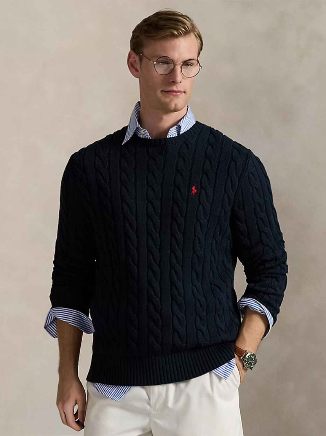 Polo Ralph Lauren Cable-Knit Sweater - Navy