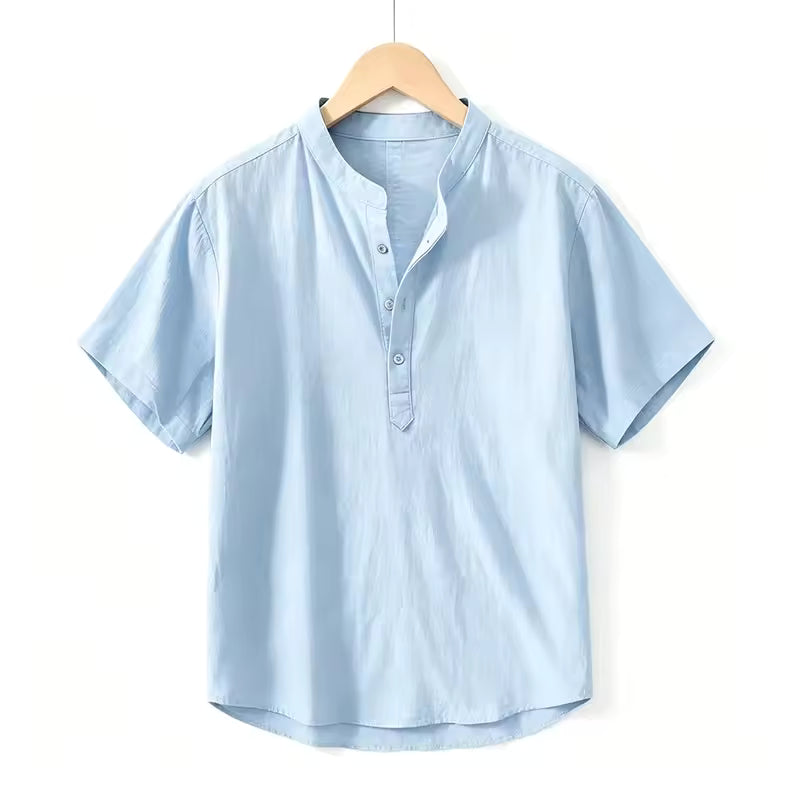 Modern Short Sleeve Henley Shirt