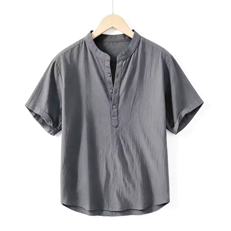 Modern Short Sleeve Henley Shirt