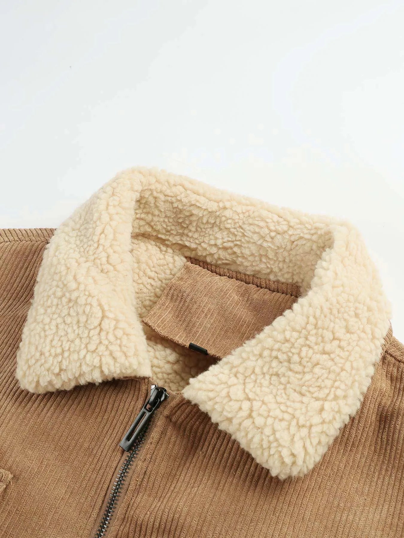 Warm Corduroy Jacket with Fleece Lining
