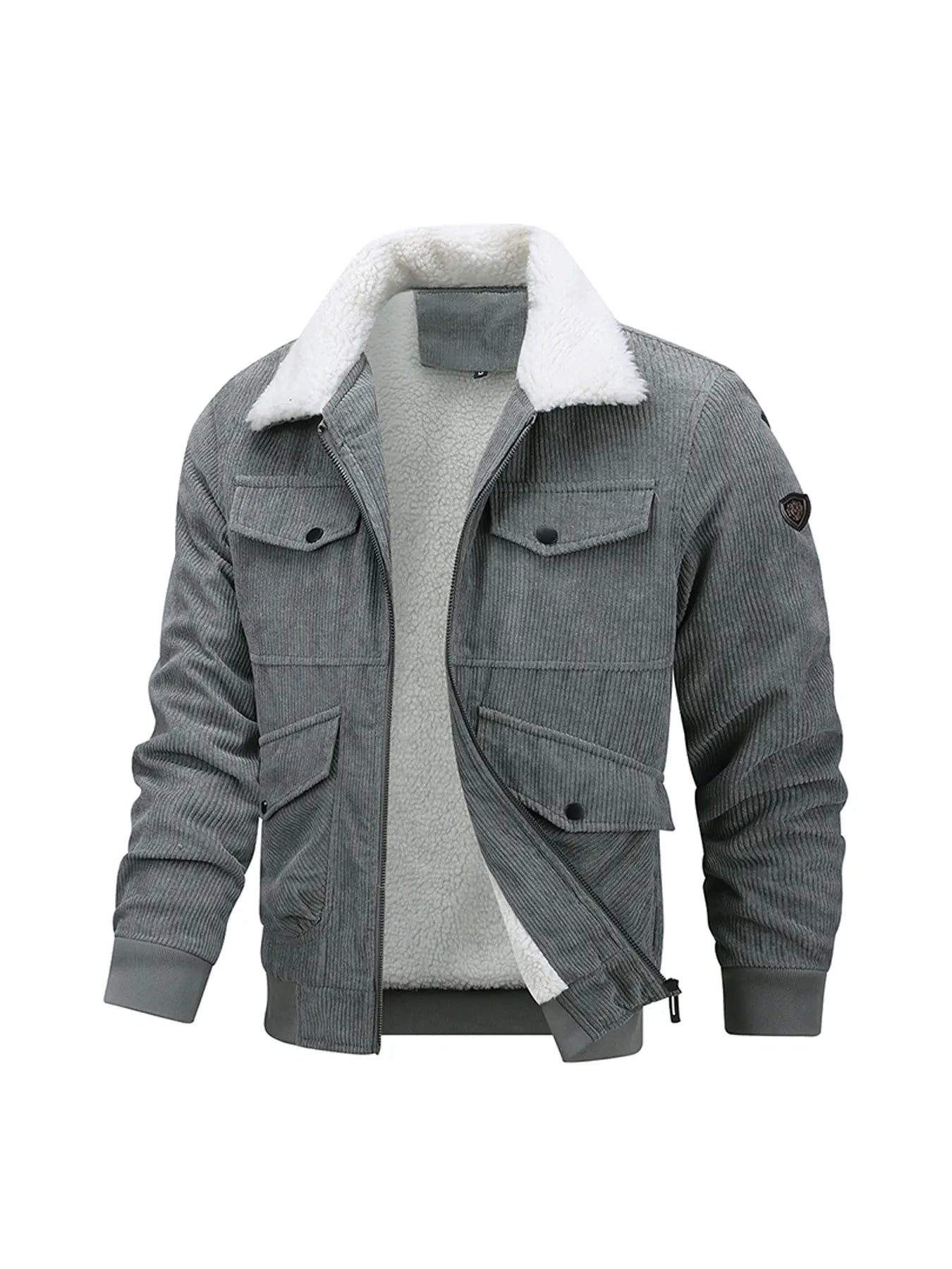 Warm Corduroy Jacket with Fleece Lining