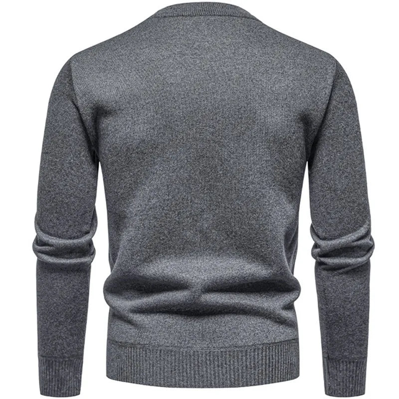 Minimalist Diamond Texture Knit Pullover