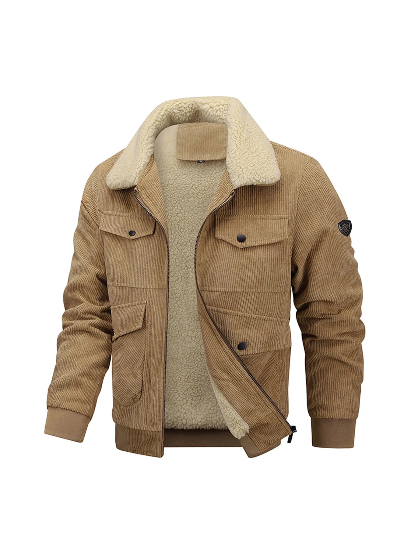 Warm Corduroy Jacket with Fleece Lining
